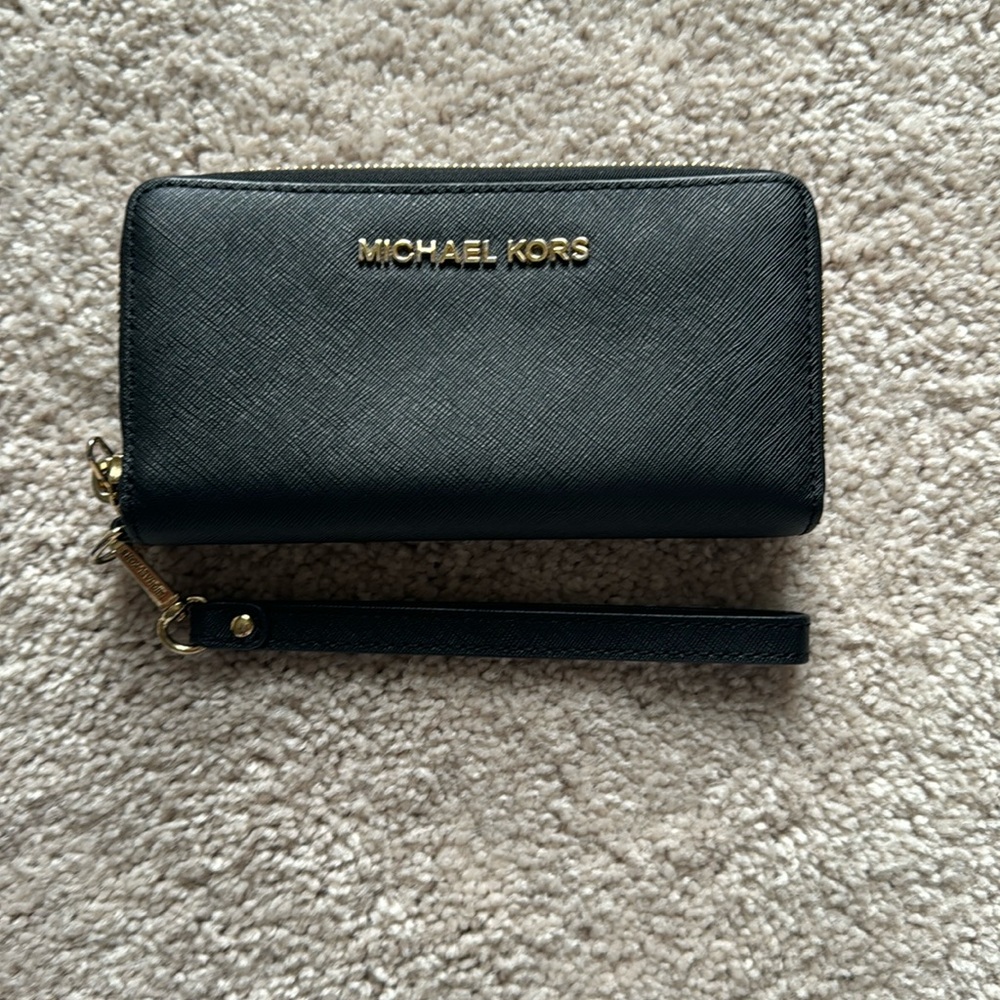 Michael Kors Jet Set Travel Continental Wallet - black